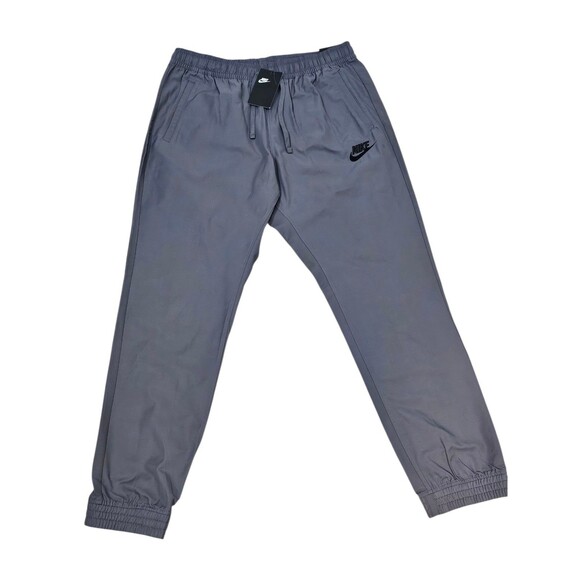 Nike Mens XL Slim Fit Jogger Pants Gray Casual Swoosh Blue Tag Pockets Joggers - Picture 13 of 16
